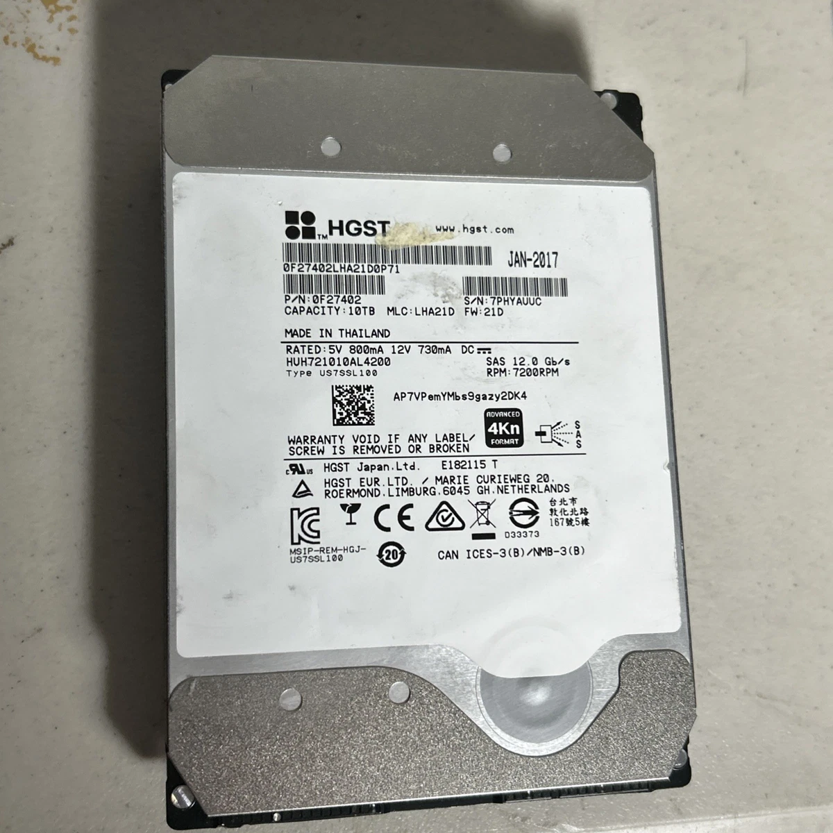 SAS Internal Hard Disk Drives 10 TB Storage Capacity for sale - eBay
