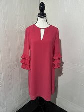  Women’s Vince Camuto Size 2 Dress, Coral, Zipper and Button Enclosure 