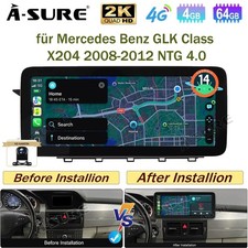 12" Android 15 Autoradio Lenkradsteuerung +Kam F&uuml;r Mercedes Benz GLK Klasse X204