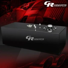 15 GALLON TOP-FEED BLACK COAT ALUMINUM GAS FUEL CELL TANK+CAP+LEVEL SENDER+FOAM