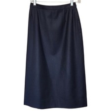 Pendleton Virgin Wool Midi Skirt Vintage 14 27" Waist Navy USA Heritage Preppy