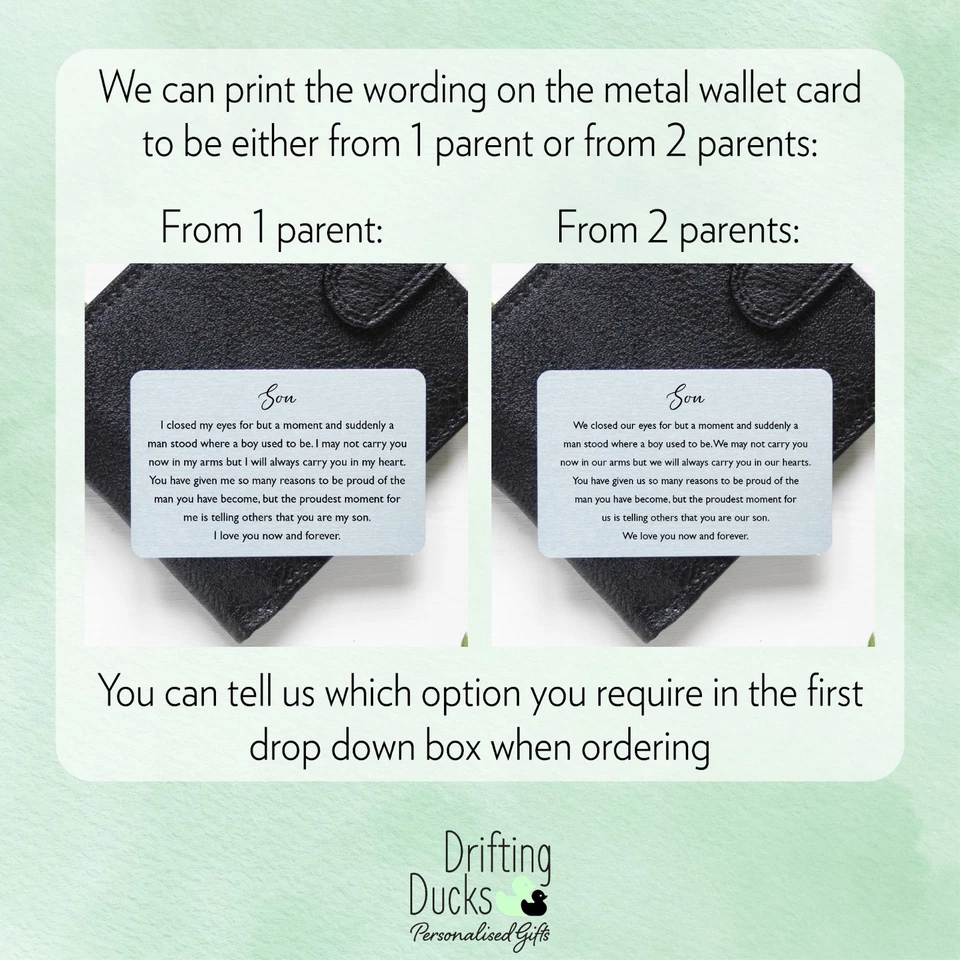 Personalised Son Graduation Card & Metal Keepsake, Graduation Gift for Son - Image 4 of 4