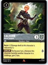 Calhoun - Marine Sergeant 191/204 Rare Azurite Sea Lorcana NM