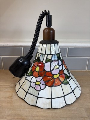 Vintage Tiffany Stil Buntglas Hänge Hoch Decken Leuchte Schirm Art Deco