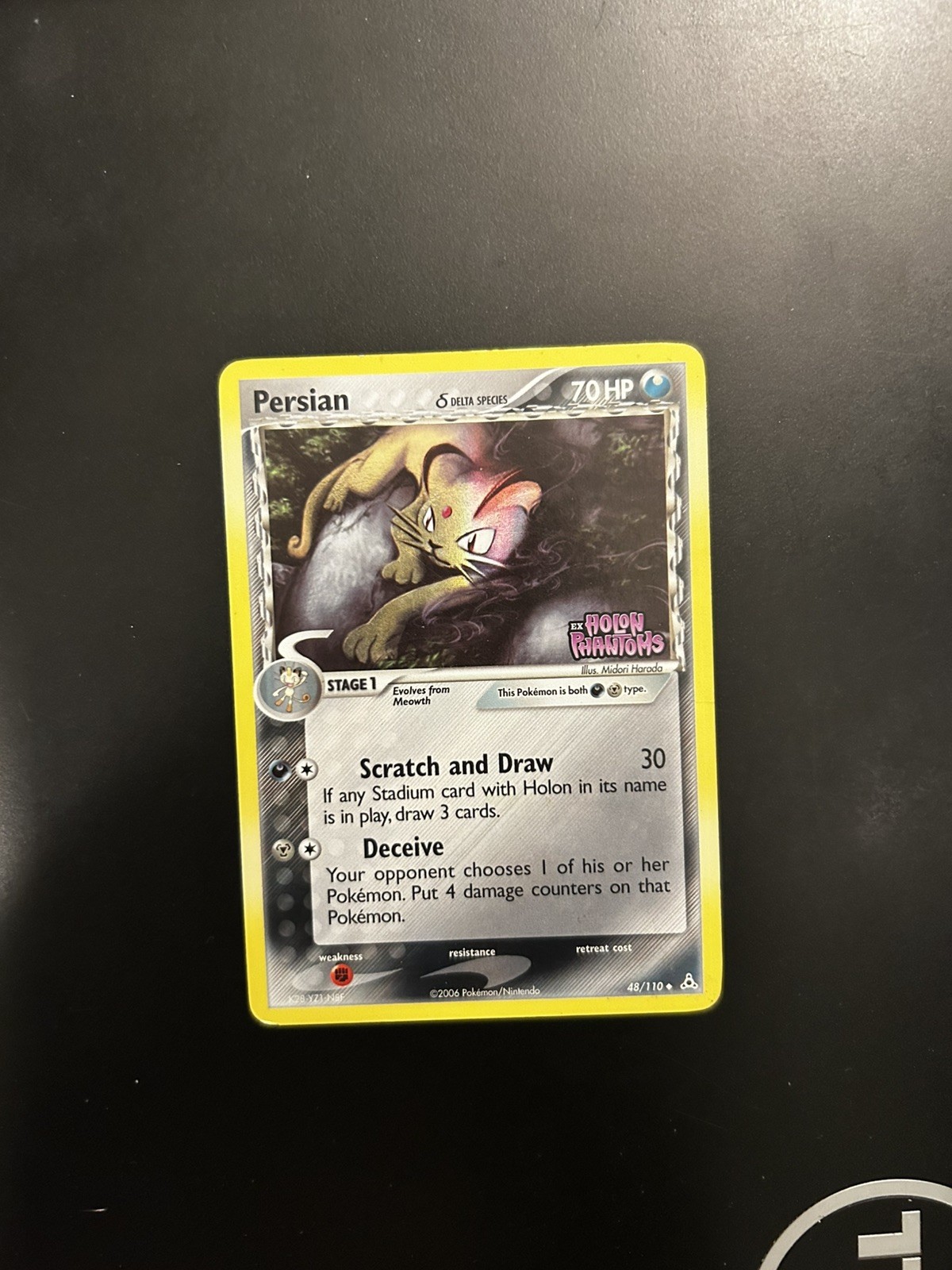 CGC 8 Persian 2006 EX Holon Phantoms 48/110 Reverse Holo Pokemon Card