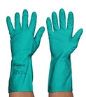 Size 11/XXL Chemical Resistant CATIII/A Green Nitrile Flock Lined Glove RNF15