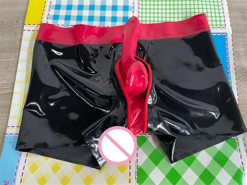 211 Men latex boxer zip hidden two sheath handmade custom made 0.4mm - Image 4 of 4