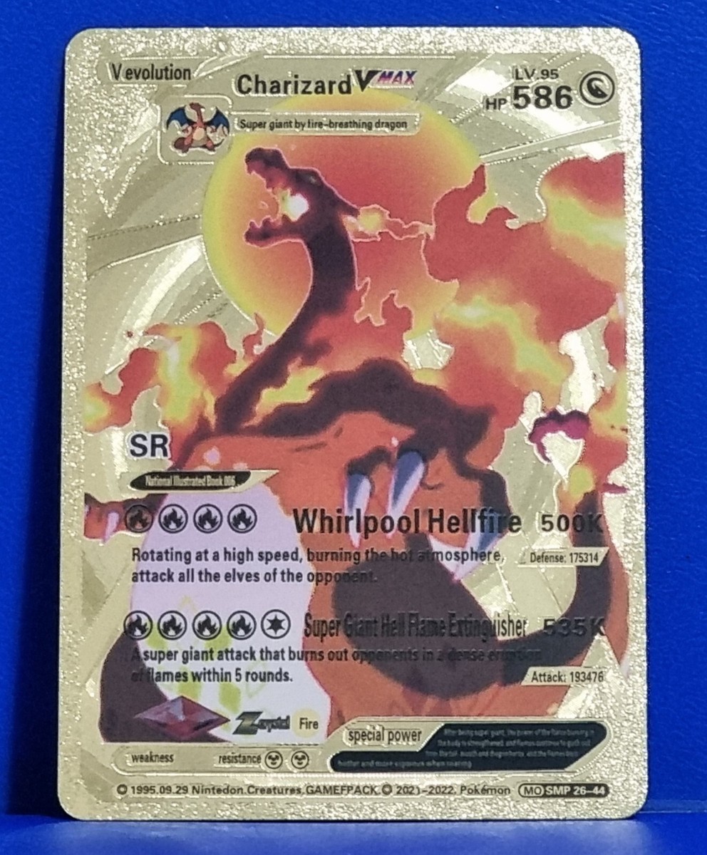 Charizard Vmax LV.95 SMP 26-44 Gold Color English Pokemon Charizard Vmax LV.95 SMP 26-44 Gold Color English Pokemon