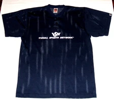 VSN Visual Sports Network #14 Mesh Baseball Jersey Men's Large Button Collar