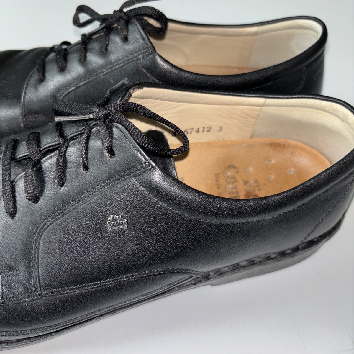 Finn Comfort Shoes Mens Black Leather Vaasa Casual Oxfords Lace‎ Up Size 8 Finn Comfort Shoes Mens Black Leather Vaasa Casual Oxfords  main image 3
