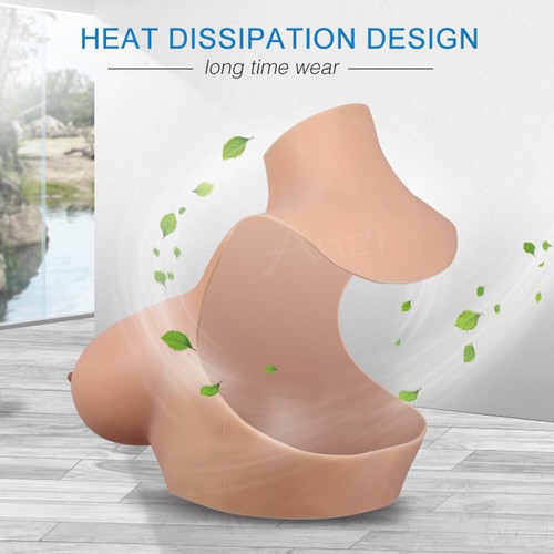 Anzi 8th Plus Size Half Bodysuit Realistic Silicone Breast Forms