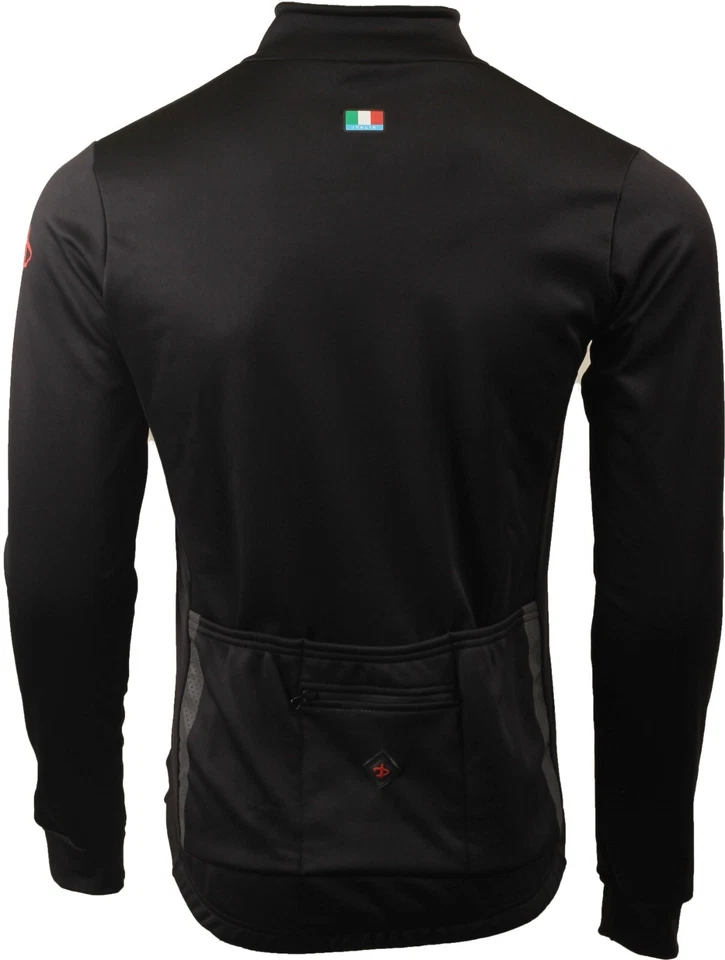 Giacca giubbino invernale termico bici ciclista mtb elastica traspirante nero - Immagine 3 di 3