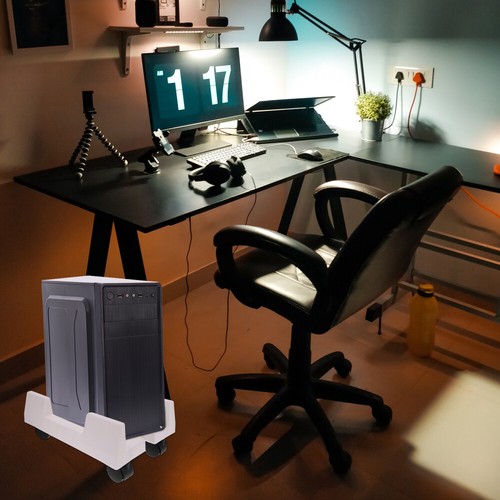 Pullwheel Chassis Holder Computer Bracket with Wheels Stand for Desktop - Afbeelding 11 van 11
