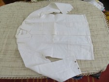 Herren Arbeits Maler Jacke Gr. 50 Marke uvex SANFOR Weiß 100 % Baumwolle neu