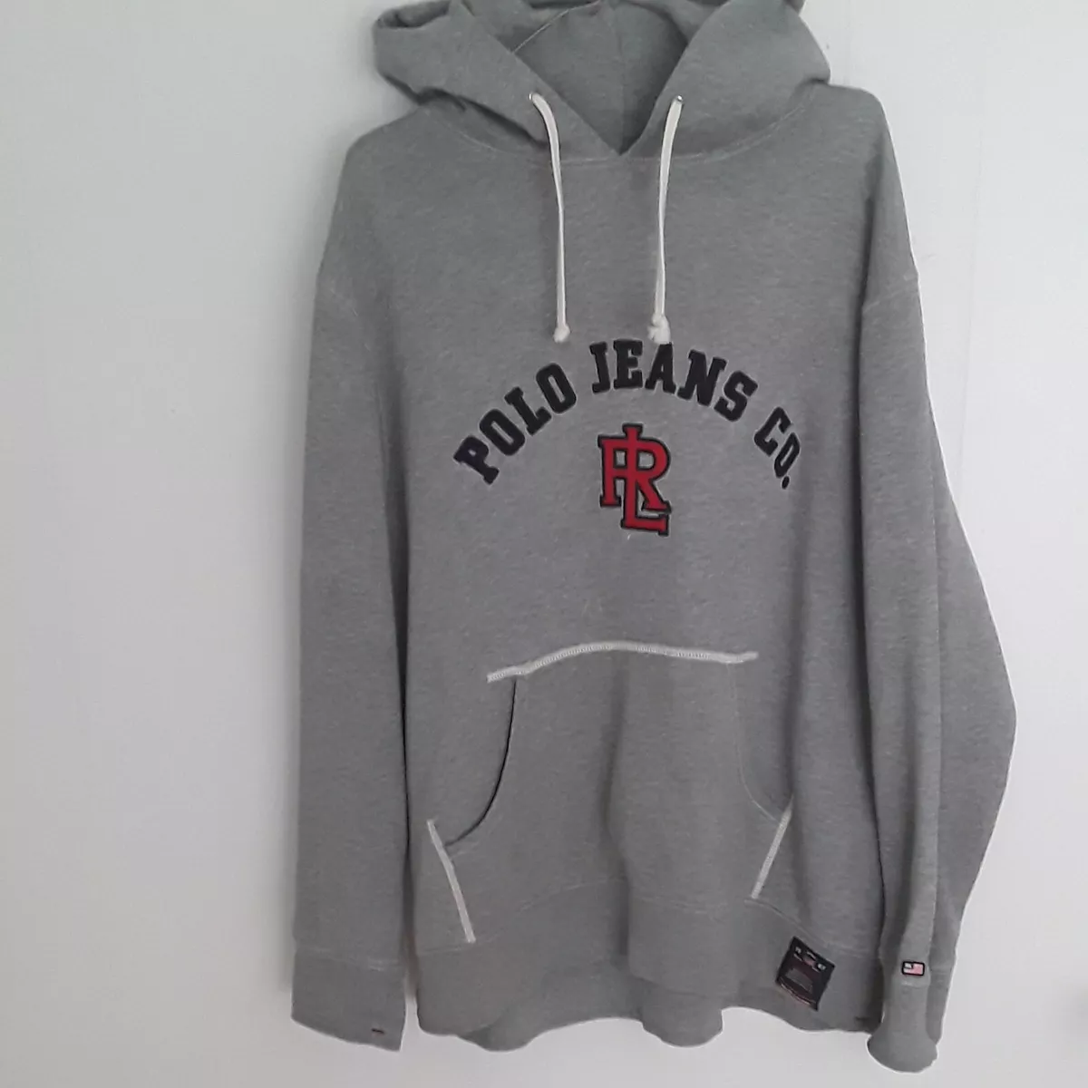 Vintage Polo Sport Ralph Lauren USA 1967 Pullover Hoodie Sweatshirt Large
