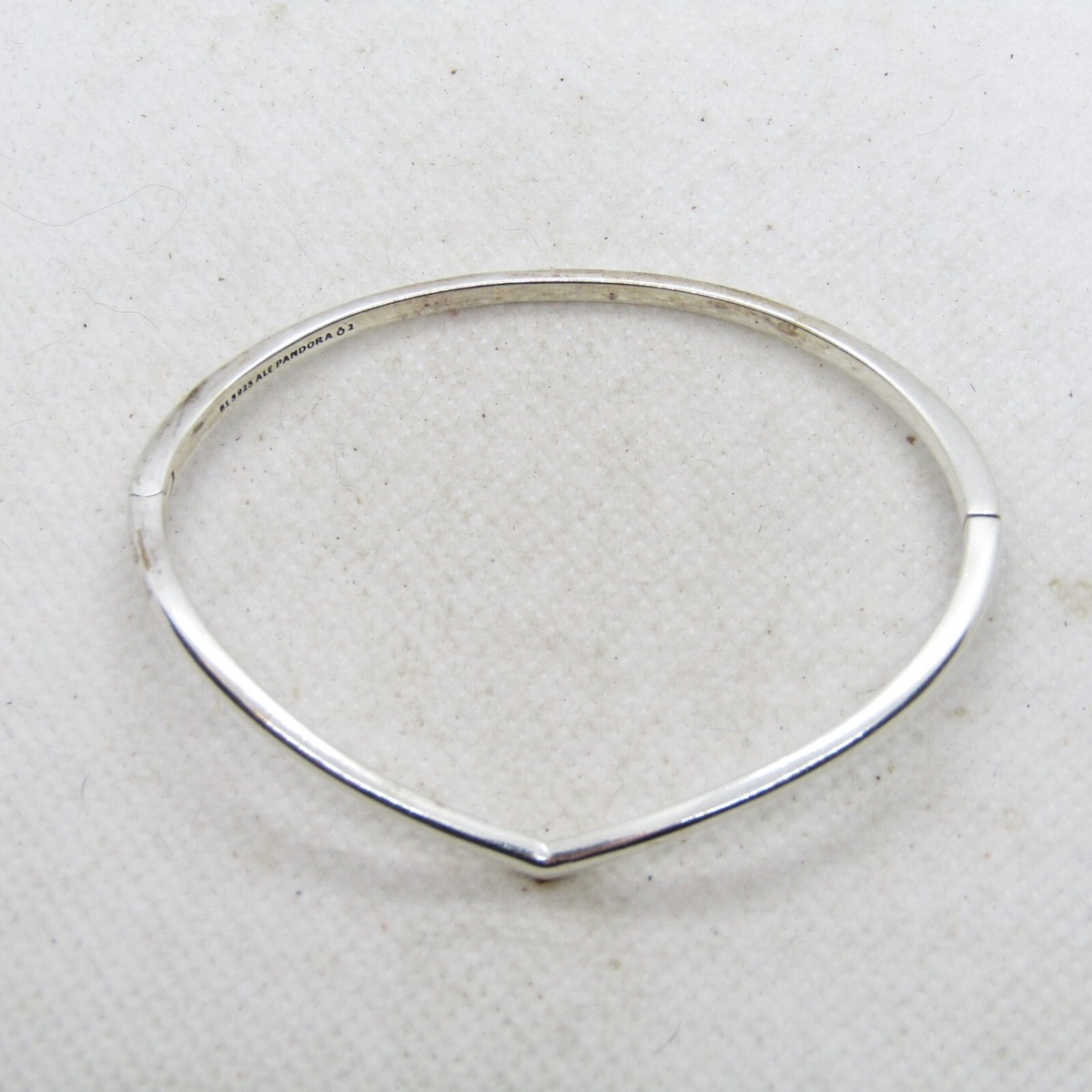 Pandora Sterling Silver 925 Hinged Spike Bangle Bracelet