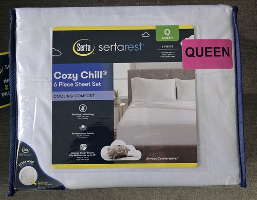 Serta SertaRest Cozy Chill Queen Laken Set Laken sicherer Sitz auf Matratze 6-teilig - Bild 1 von 7