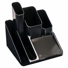 Business Source 11877 5-Compartment Desk Organizer, 6 x 6 x 6"