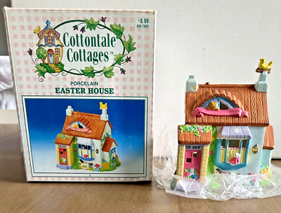 Vintage Cottontale Cottages Easter Village Porcelain  Easter House  1998 NEW