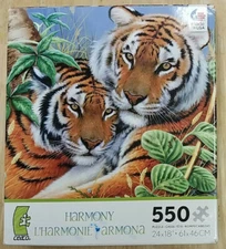 Ceaco 550 Piece Jigsaw Puzzle Harmony Tigers Has all the Pieces