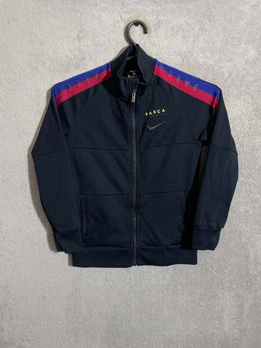 希少 NIKE x FC Barcelona FCB ジャージ ジャケット Barcelona Training Football Soccer Jacket With Zipped Black