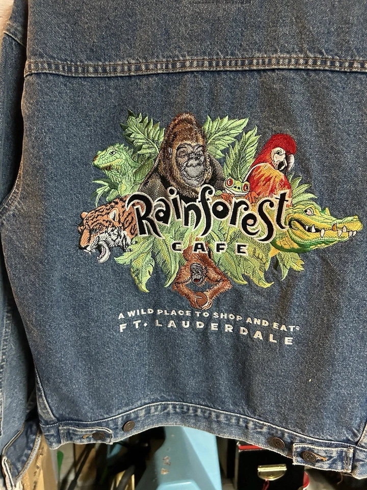 Chaqueta Jean Rainforest Café Retro Años 90 Foto 3 de 4