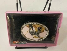 Nocona Belt Company Pink Camouflage Silver Deer Oval Belt Buckle- NEW