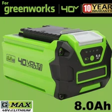 8.0Ah For Greenworks 40V Lithium G-MAX Battery 29462 29482 29252 29472 Cordless