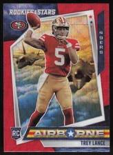 Trey Lance 2021 Panini Rookies & Stars # AB-18 RC Airborne Red Wave San Francisc