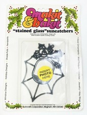 Vintage Makit  Bakit Sun Catcher Stained Glass Craft Form Christmas Photo Frame