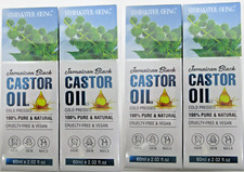 WHLH WELL-BEING Jamaican Black Castor Oil 4PCS Organic Pure Castor Oil