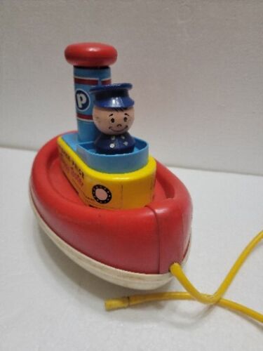 1967 Fisher Price TUGGY TOOTER Tug Boat Pull Toy #139 Vintage