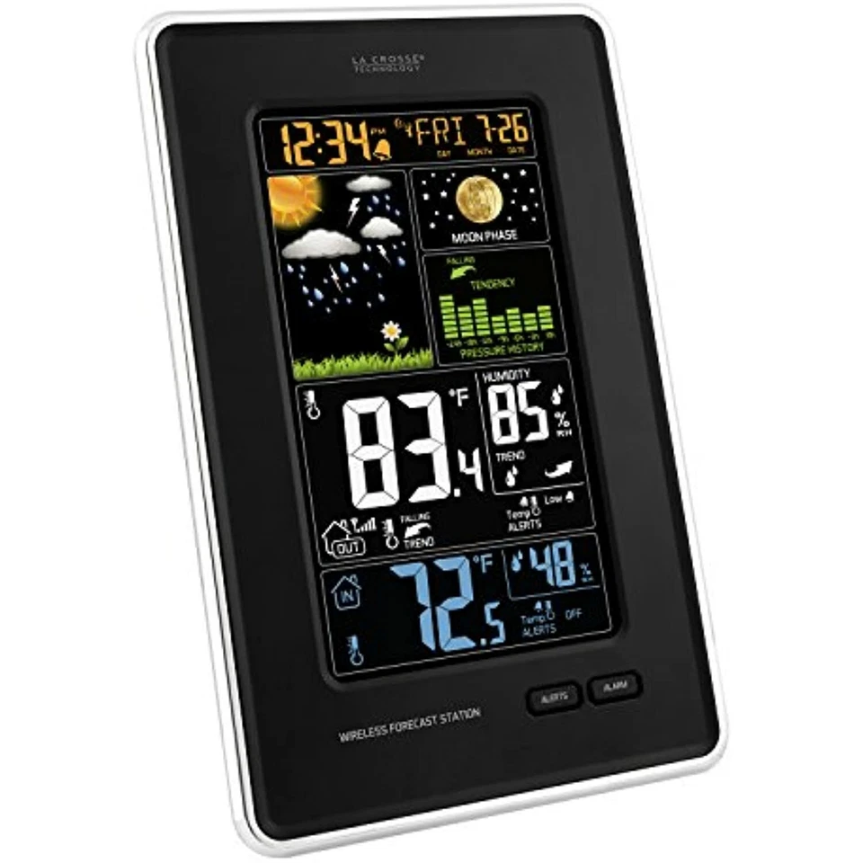 LaCrosse 308-1425 Wireless Color Digital Weather Forecast Station & Atomic Clock - Image 2 of 4