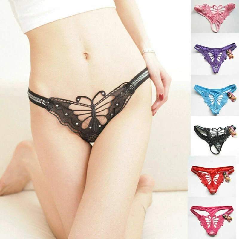 Underwear Butterfly Lace Knicker Thong G string Women T back