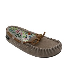 CLARKS Women's Gray Suede Bowknot Moccasin Slippers Size 8M