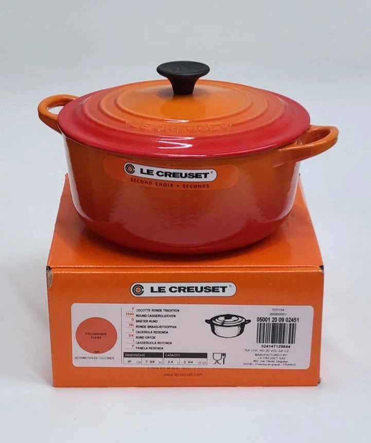 Le Creuset Round Cast Iron Dutch Oven 2.75 Quart Flame