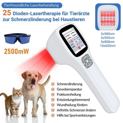 TOPONECHOICE 2.5W Physiotherapie Soft Laser Veterinär Therapie Gerät für Haustier Katze Hund