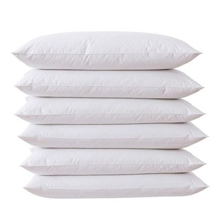 Feather & Loom 100% Cotton ONE KING Feathers Down Pillow White