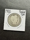 1900 P Barber Silver Quarter Good Better Date U.S. 25c Type Coin (Raw18311)