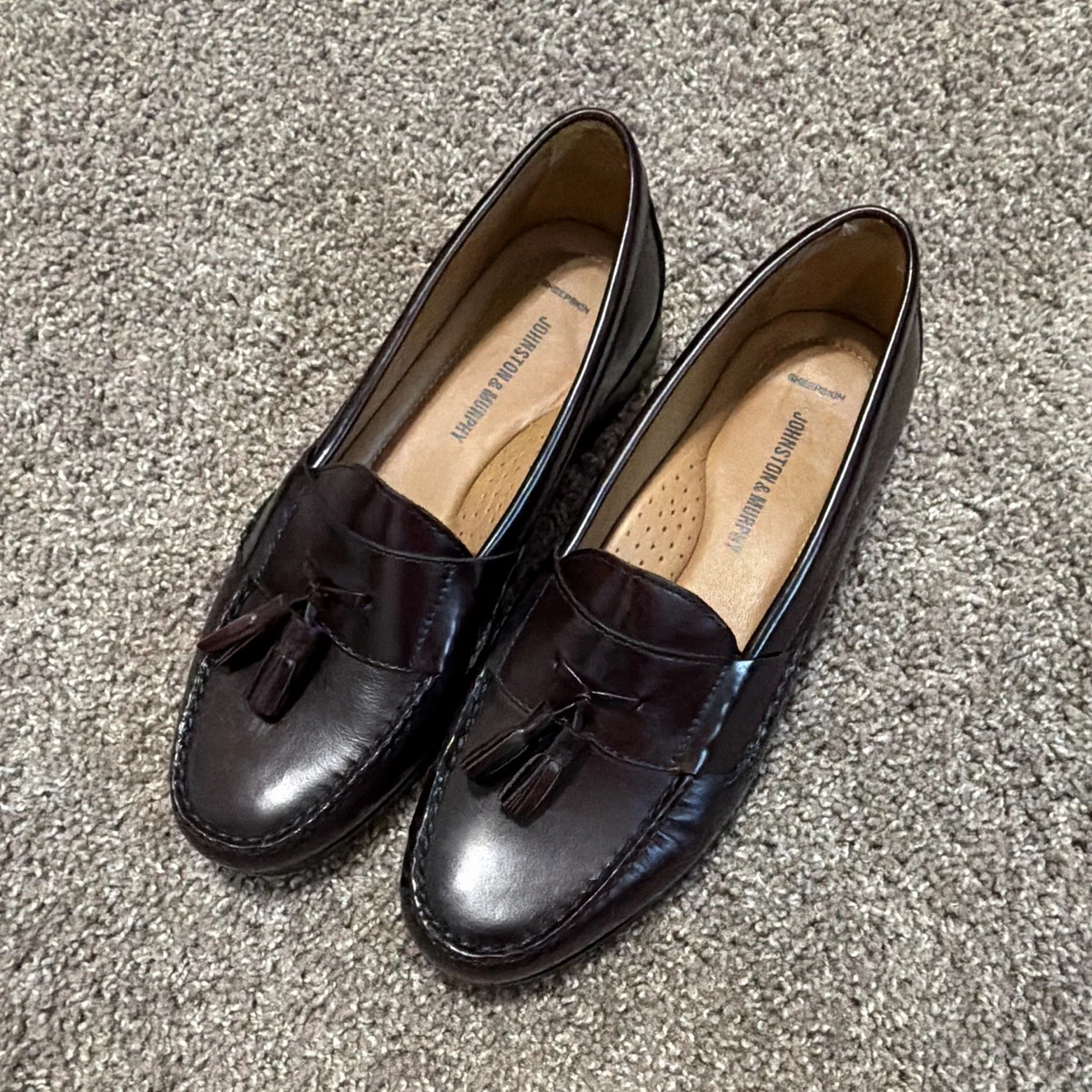 Johnston & Murphy Loafers Mens 8 Black Woven Tassel Moc Toe Slip On Dress Shoes Amazon.com | Johnston & Murphy Mens Gibbons Run-Off Black  main image 3