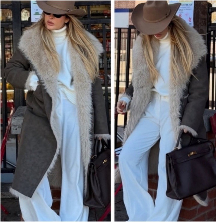 ZARA REVERSIBLE FAUX FUR DOUBLE-FACED LONG COAT  thumbnail 14