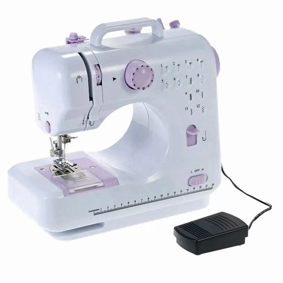 Electric Sewing Machine Portable Mini 12 Stitches Pedal Household for Beginner - Image 3 of 4