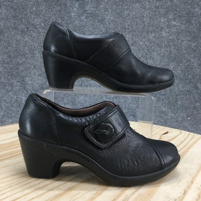 Montana Boots Womens 6 M Cholla Ankle Bootie Black Leather Round Toe Block Heels