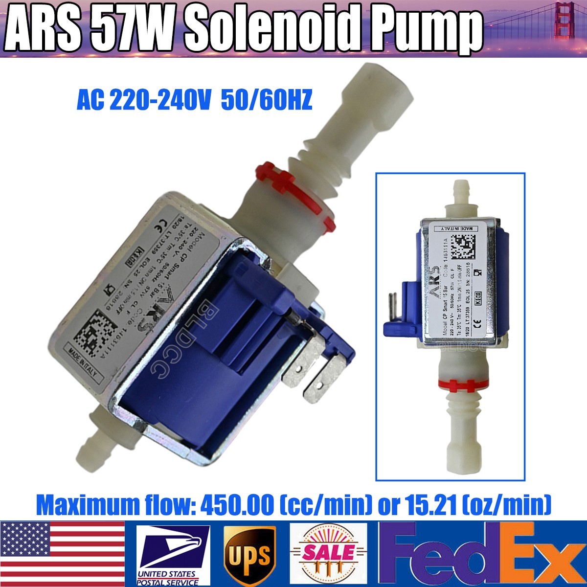 ARS CP SMART AC220V 57W Solenoid Pump Water Pump for Coffee 