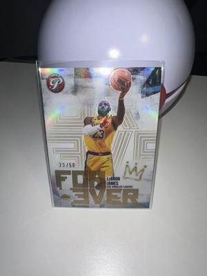 JERSEY & GOLD COLOR MATCH 23/50 Topps Pristine Forever LeBron James Lakers FE-1
