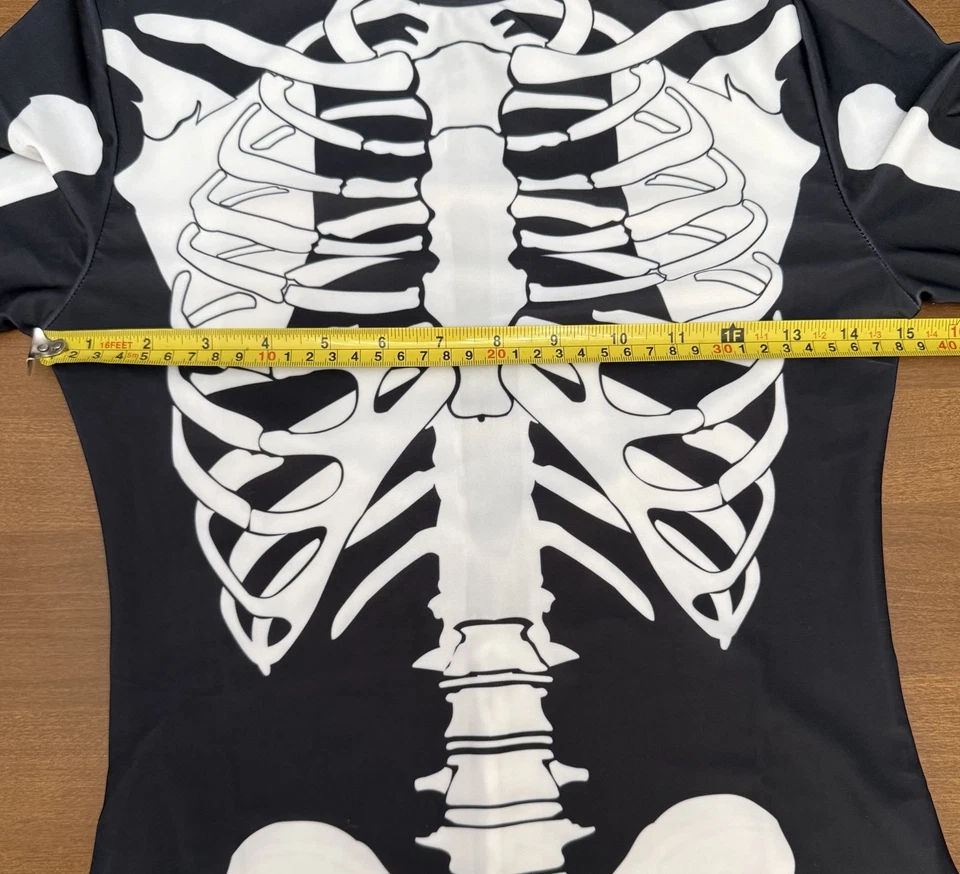 Mujer Halloween 3D Esqueleto Body Disfraz, Talla: S/M, *NUEVO* Foto 4 de 4