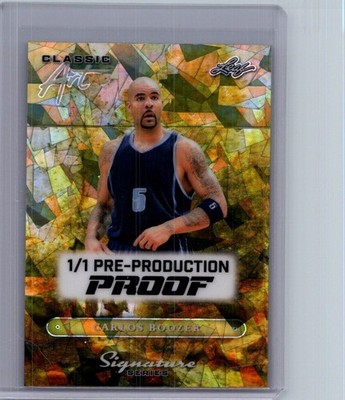 Carlos Boozer 2024 Leaf Basketball 1/1 Pre Production Proof