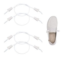 SONSIL Elastic Shoelaces Strings Replacement Laces for Hey Dude 14In, White