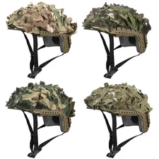 Motionchic 4 Pcs Helmet Cover Tactical Scrim Airsoft Leaf Cover Camo Military...
