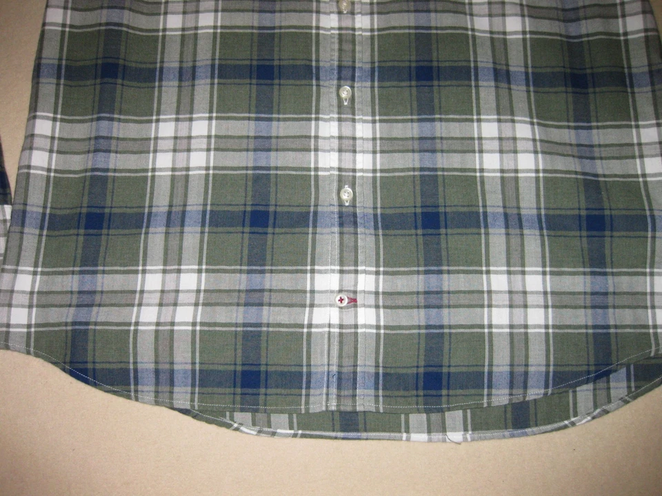 Tommy Hilfiger Herren Hemd - XL - grün weiss blau kariert - Bild 4 von 4